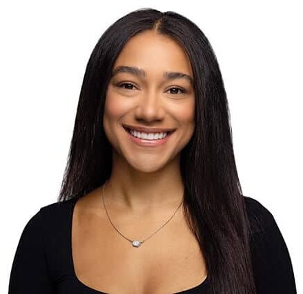 Woman smiling portrait after her teeth whitening dentistry